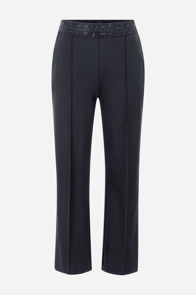 Schwarze Stoffhose mit Paspelnaht-Rich & Royal