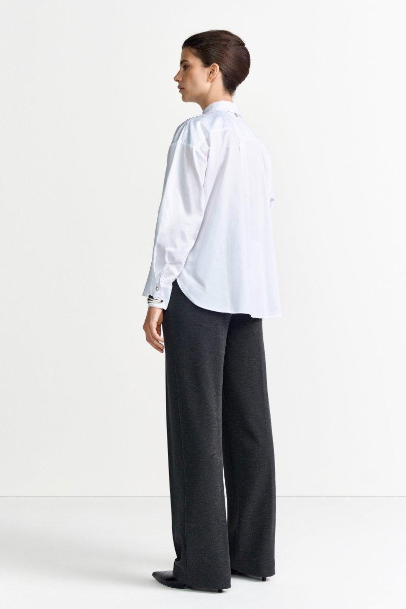 Schwarze Stoffhose mit Paspelnaht-Rich & Royal