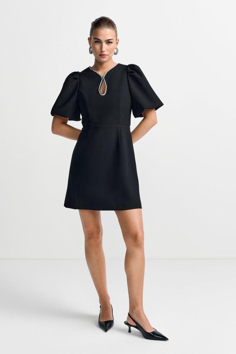 Schwarzes A-Linien-Kleid-Rich & Royal