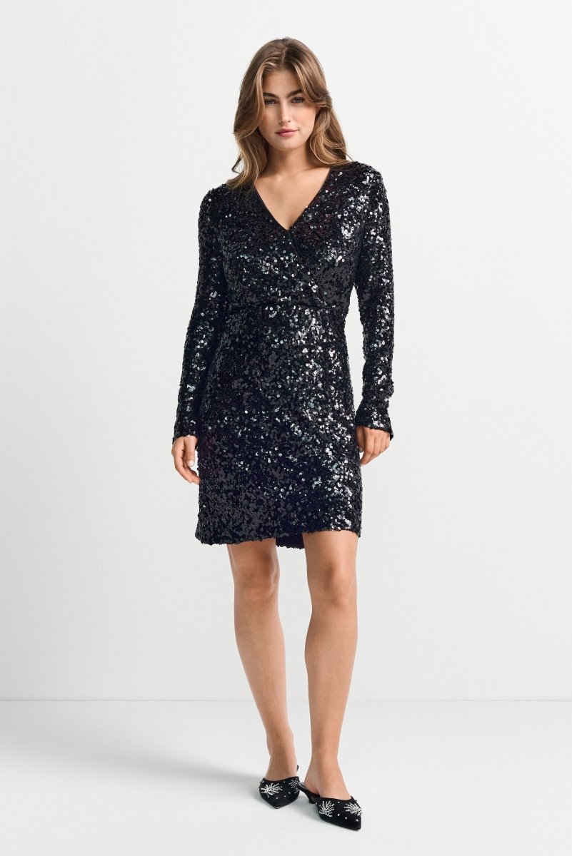 Schwarzes Paillettenkleid-Rich & Royal