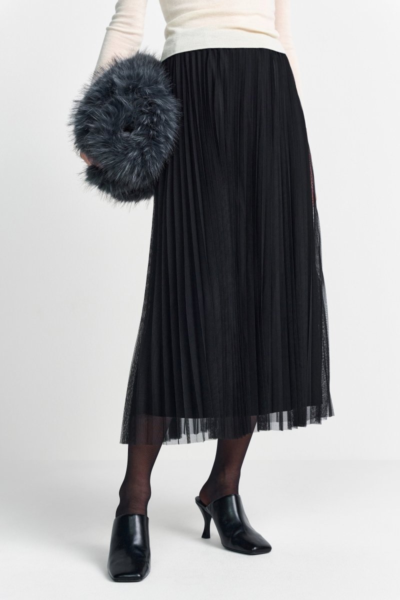 Plissierter Midirock-Rich & Royal