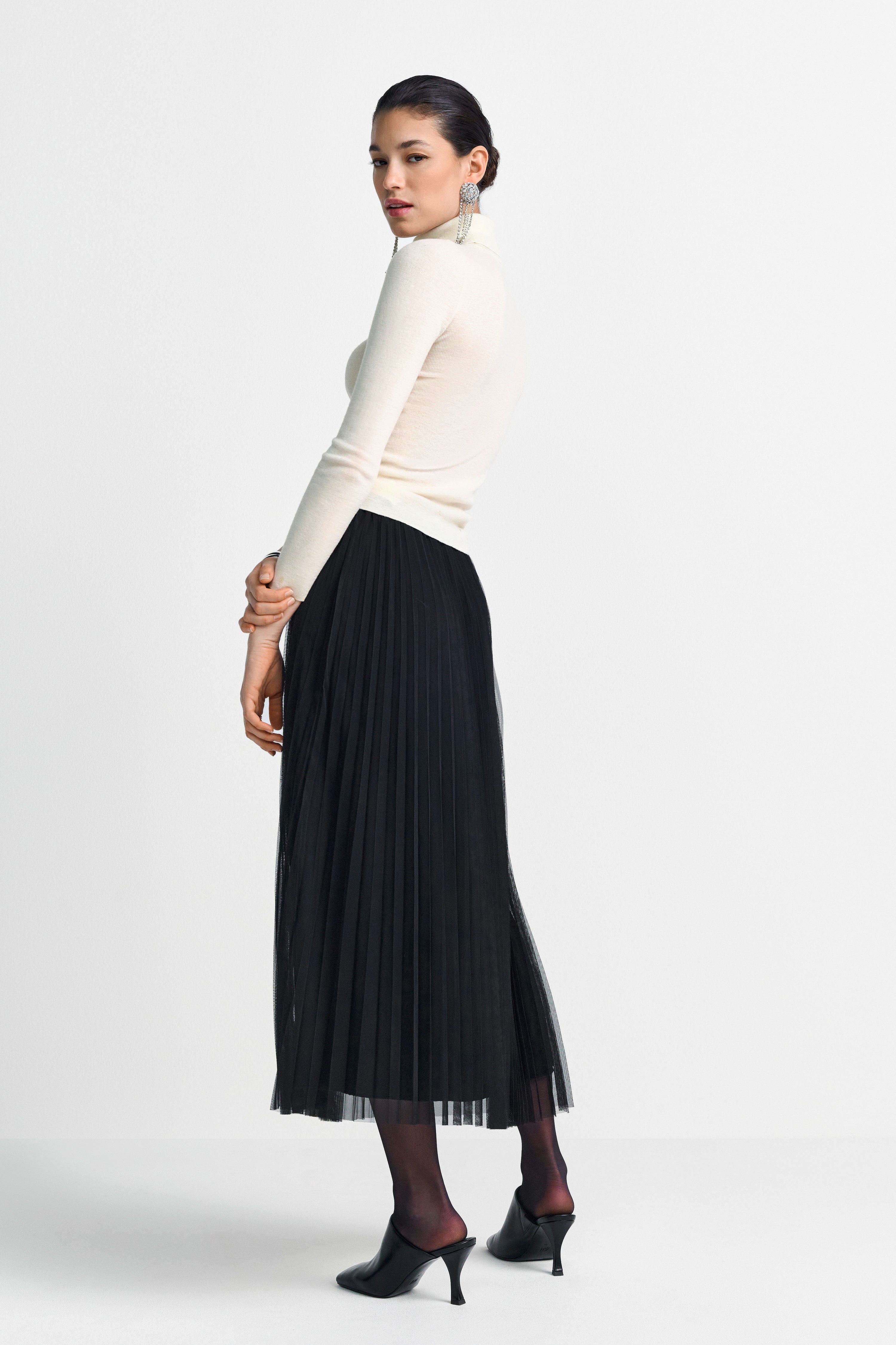 Plissierter Midirock-Rich & Royal