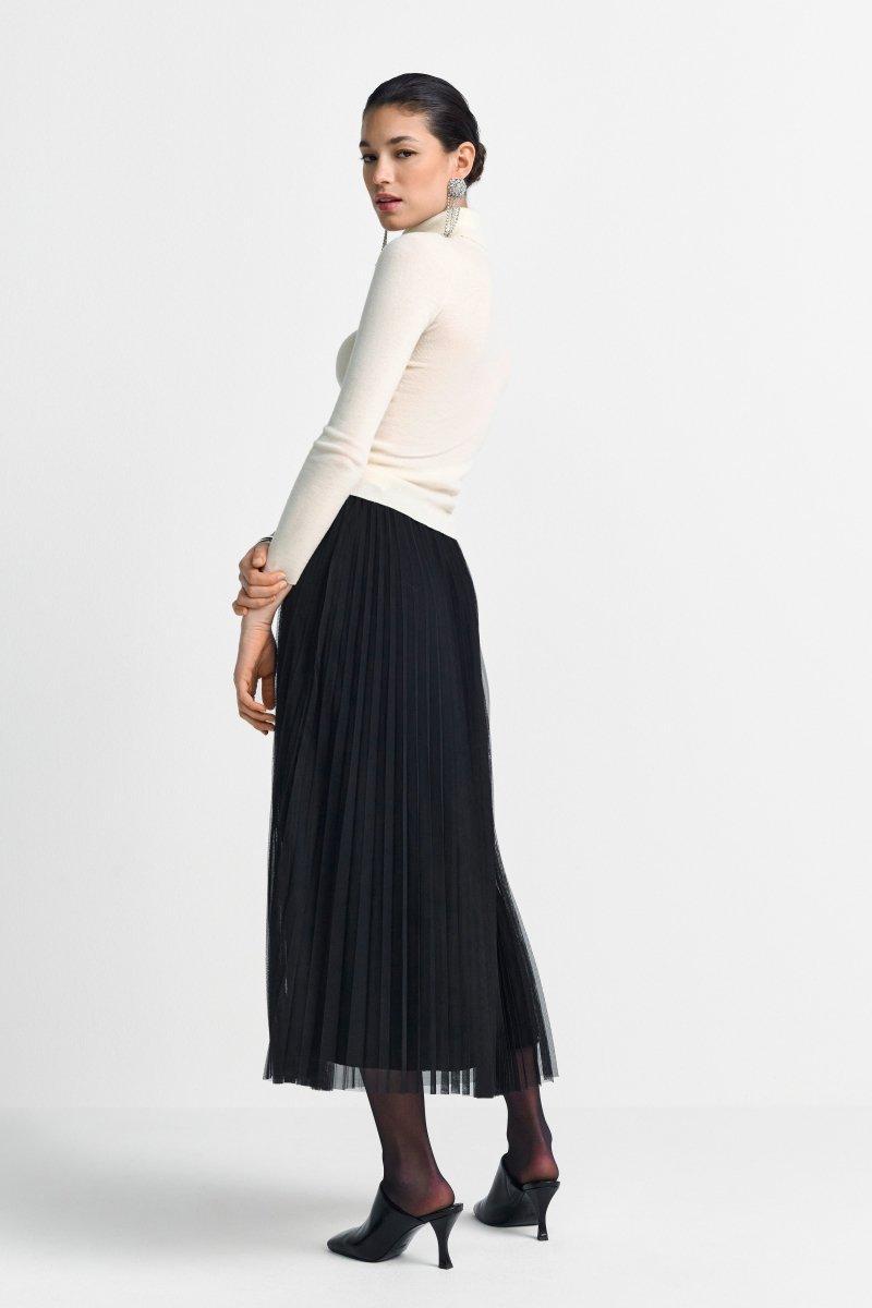 Plissierter Midirock-Rich & Royal