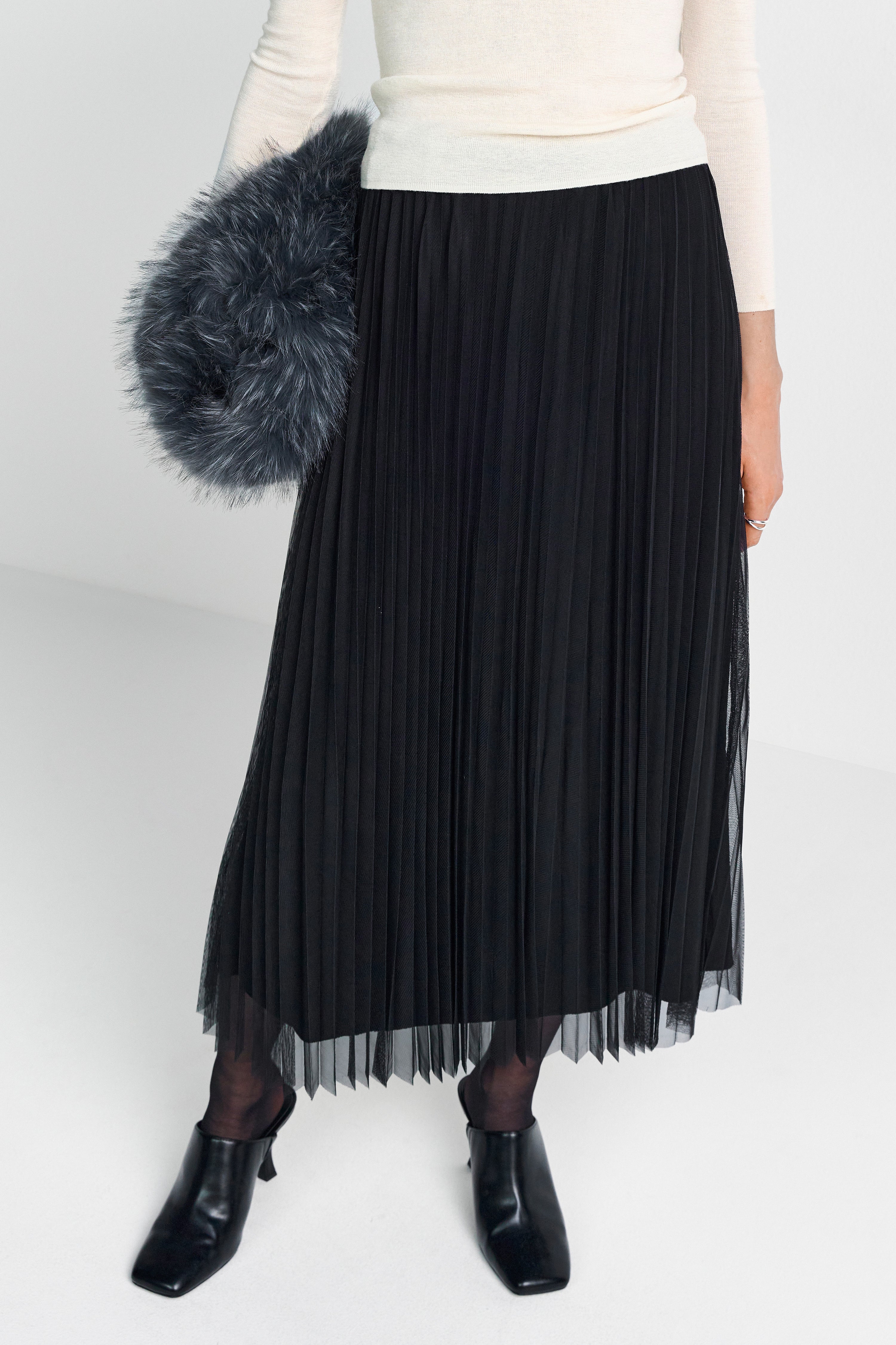 Plissierter Midirock-Rich & Royal