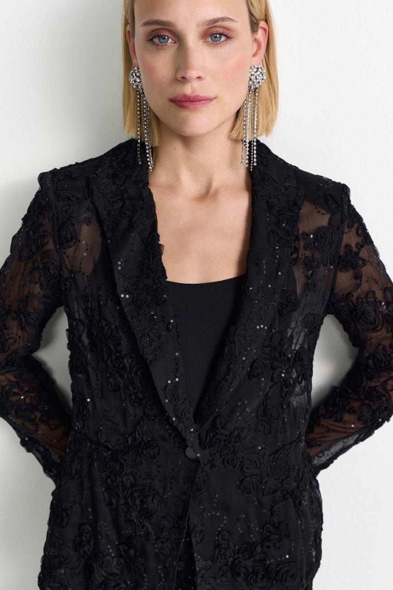 Blazerjacke mit Pailletten-Rich & Royal