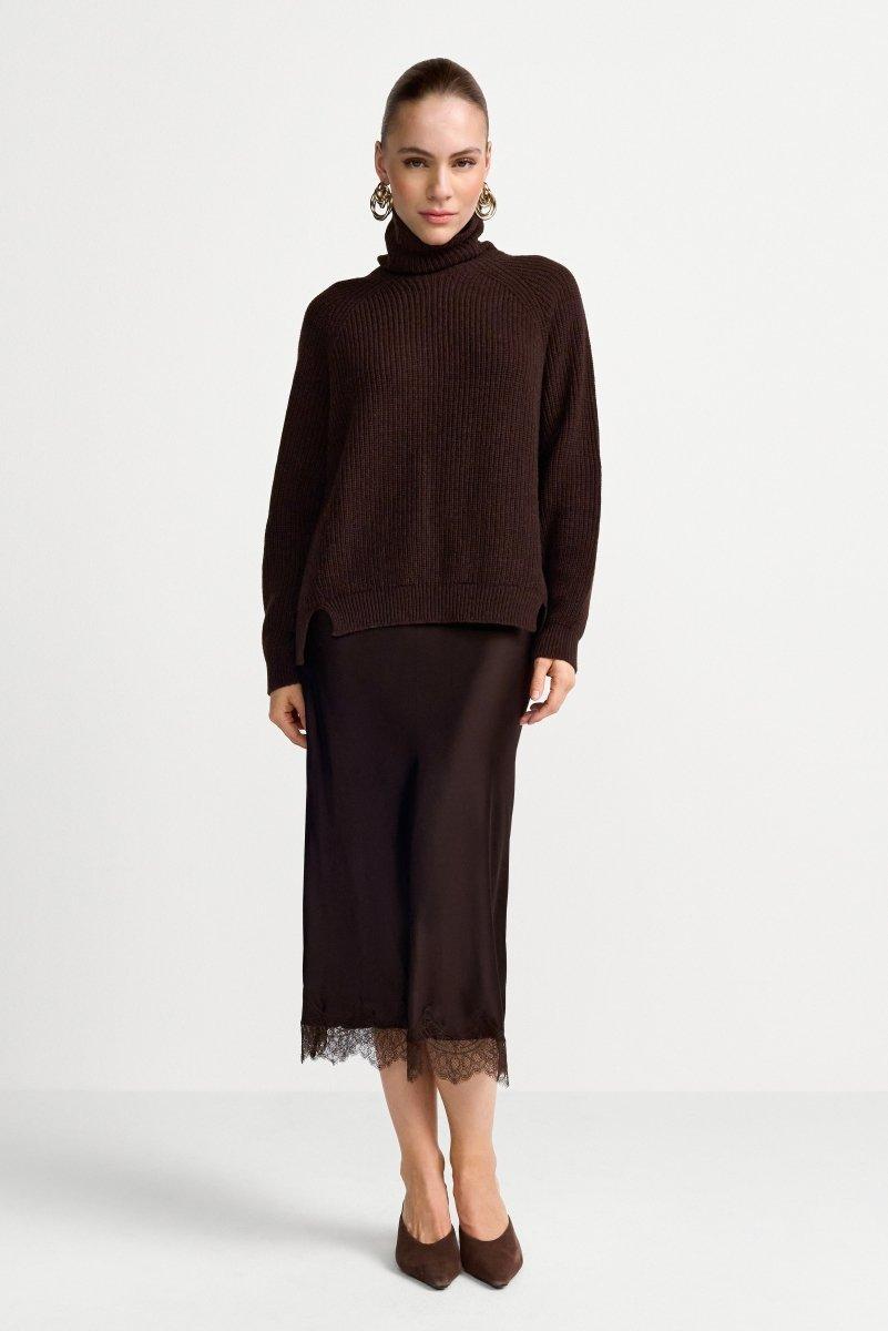 Satinrock mit Spitze-Rich & Royal