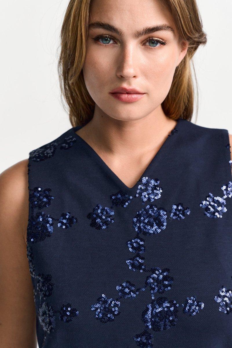 Minikleid mit Paillettenverzierung-Rich & Royal