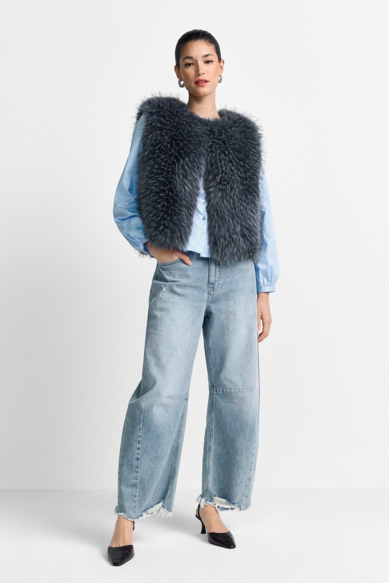 Faux-Fur-Weste-Rich & Royal