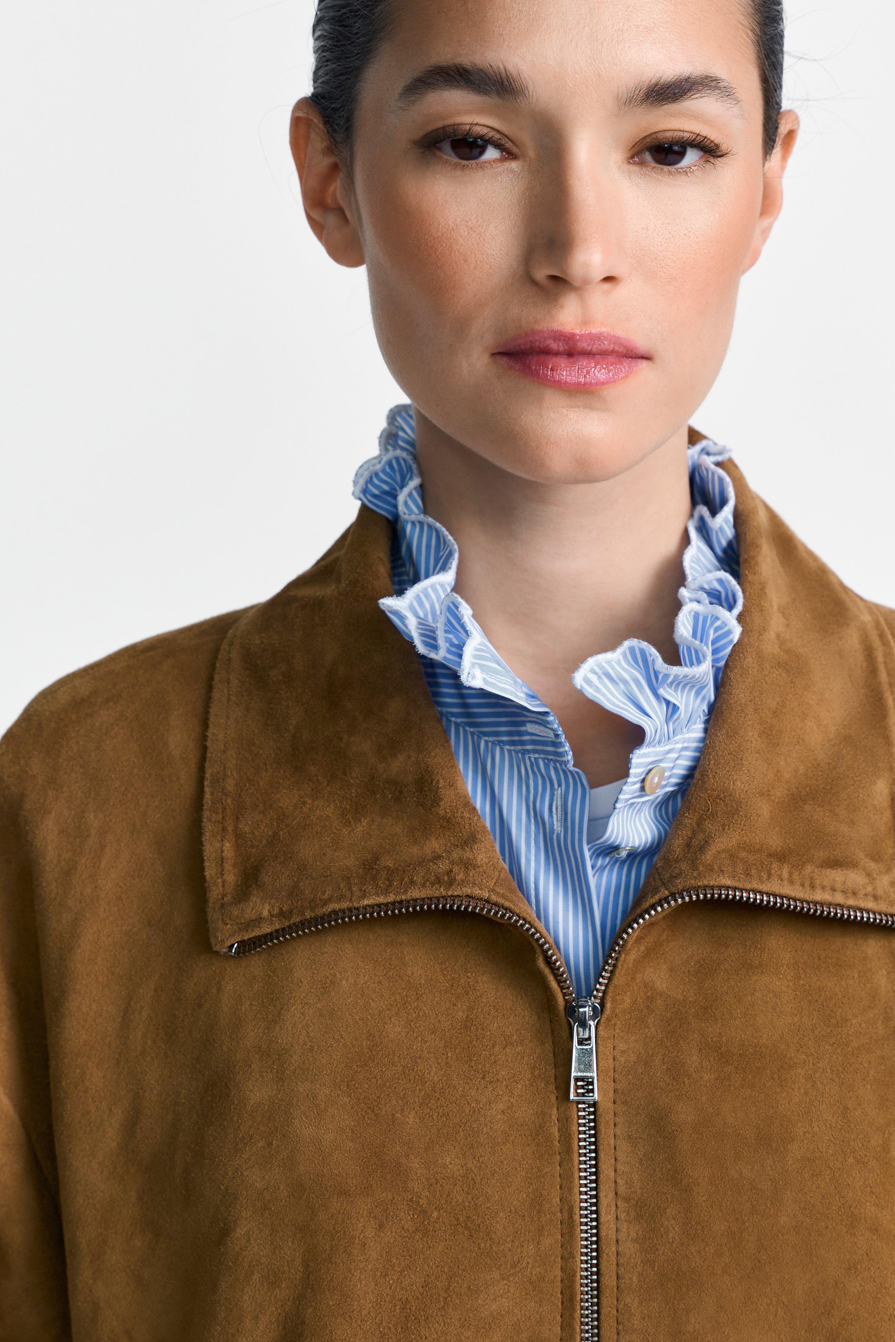 Veloursleder-Bomberjacke-Rich & Royal