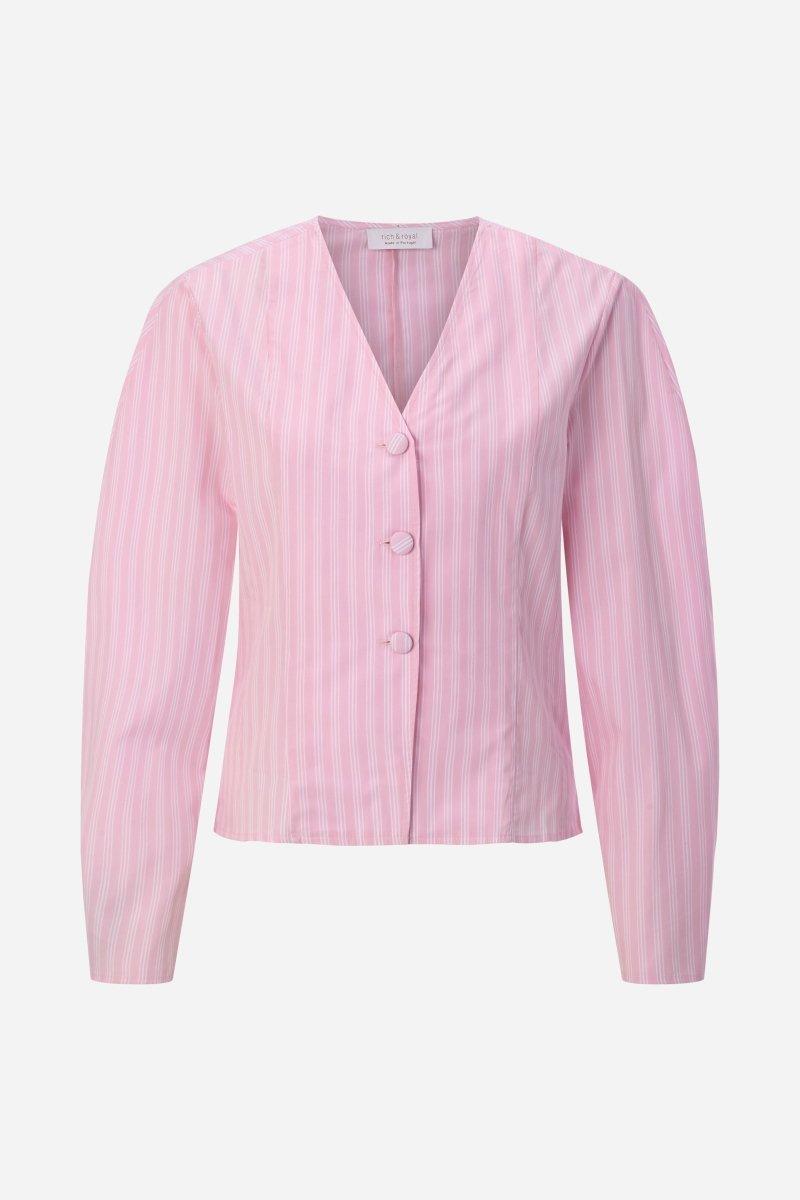 Cotton Stripe Blouse - Look-Rich & Royal