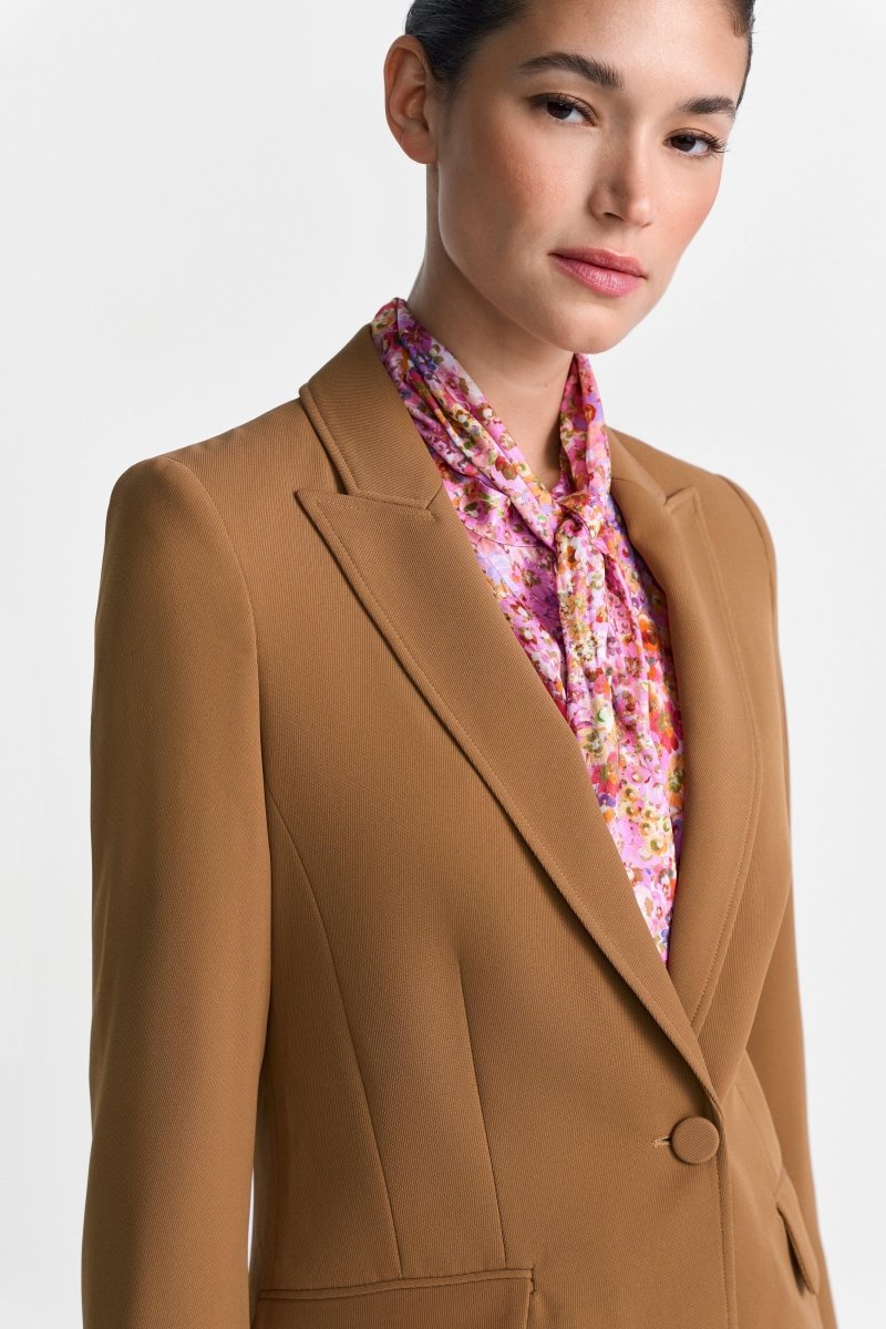 Camelfarbener Longblazer-Rich & Royal