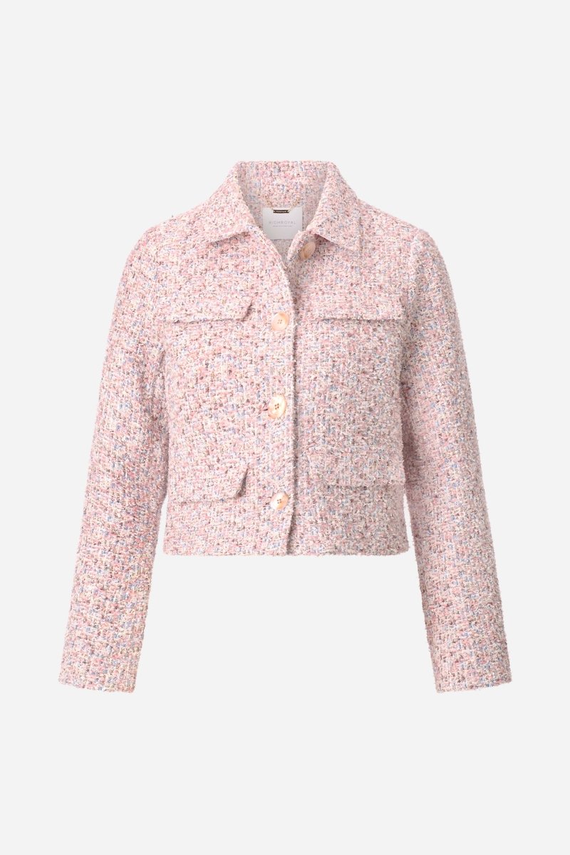 Bouclé-Jacke in cropped Länge-Rich & Royal