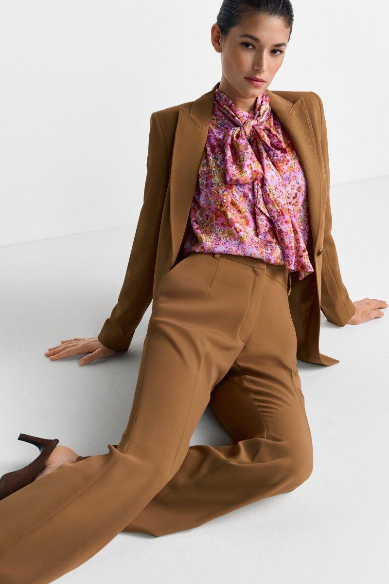 Camelfarbene Stoffhose-Rich & Royal