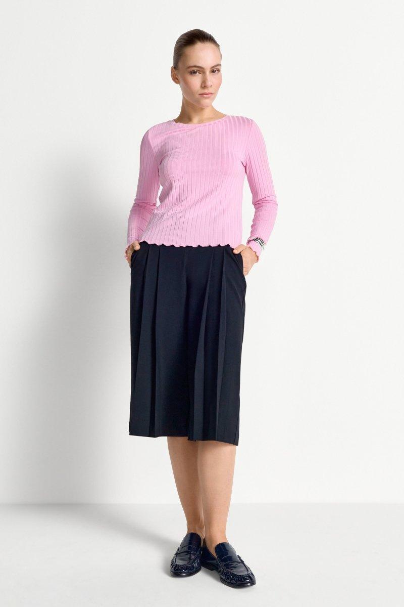 Longsleeve mit Rippstruktur-Rich & Royal