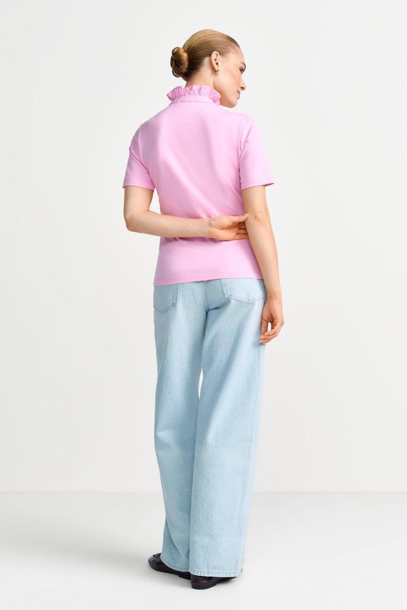 T-Shirt mit Rüschenkragen-Rich & Royal