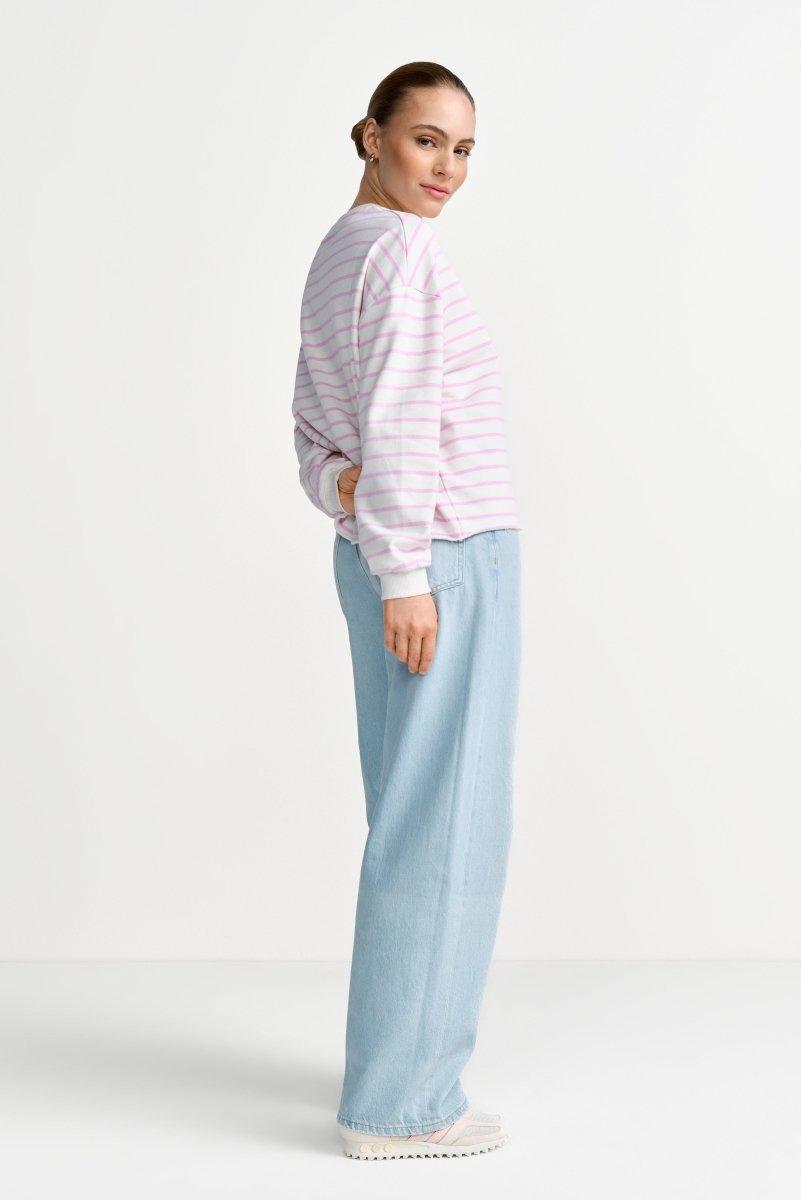 Gestreiftes Oversize-Sweatshirt-Rich & Royal