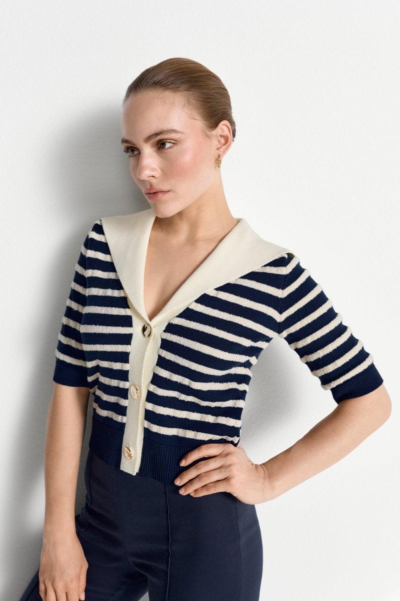 Cardigan mit Matrosenkragen-Rich & Royal