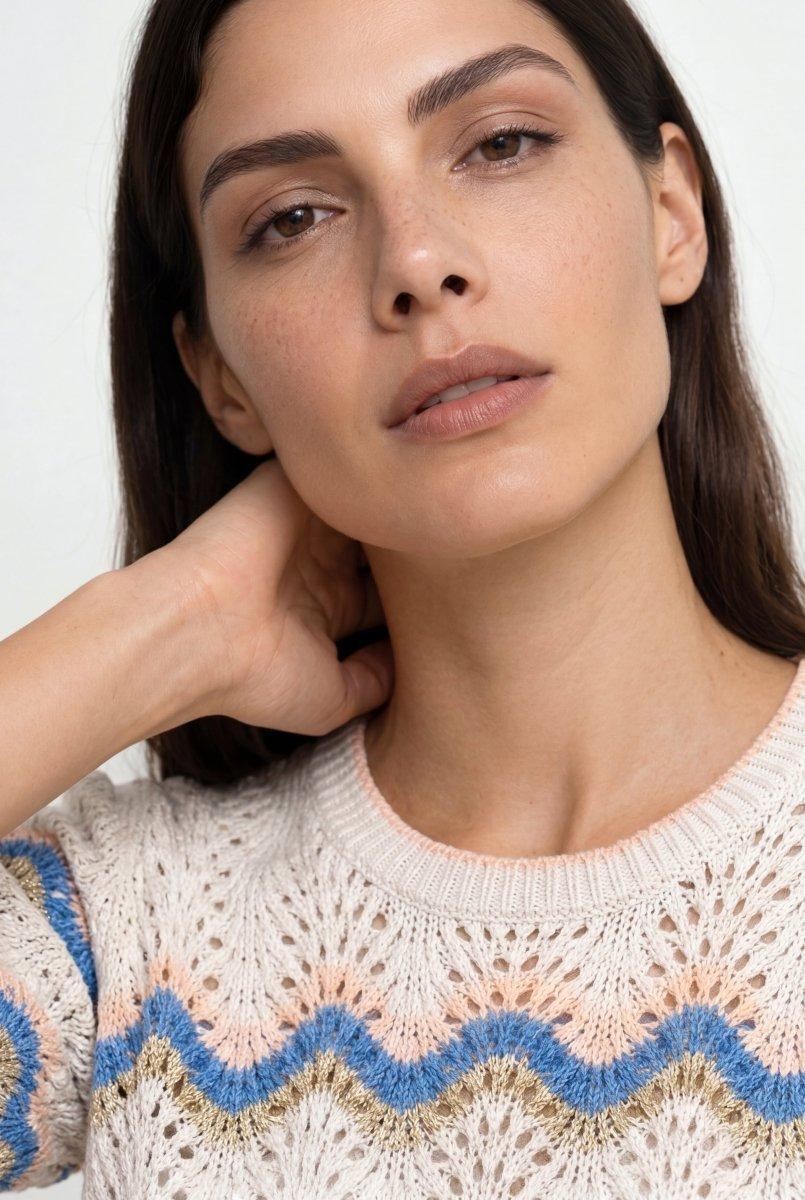 Ajourstrick-Shirt mit Zickzack-Muster-Rich & Royal