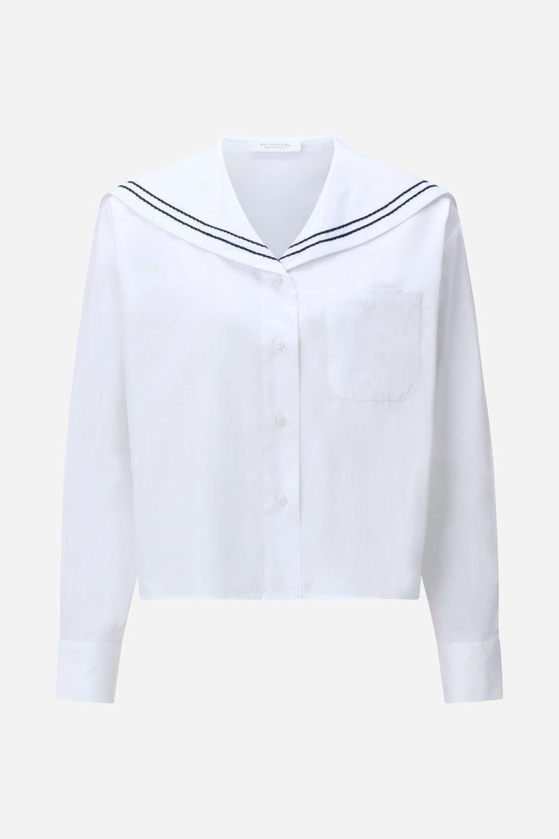 Cropped Sailor Blouse - Look-Rich & Royal