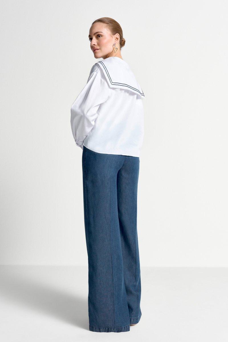 Bluse mit Matrosenkragen-Rich & Royal