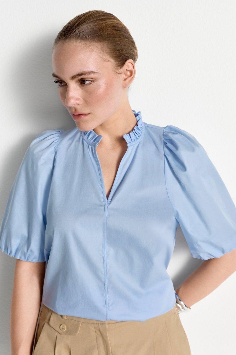 Bluse mit Rüschenkragen-Rich & Royal