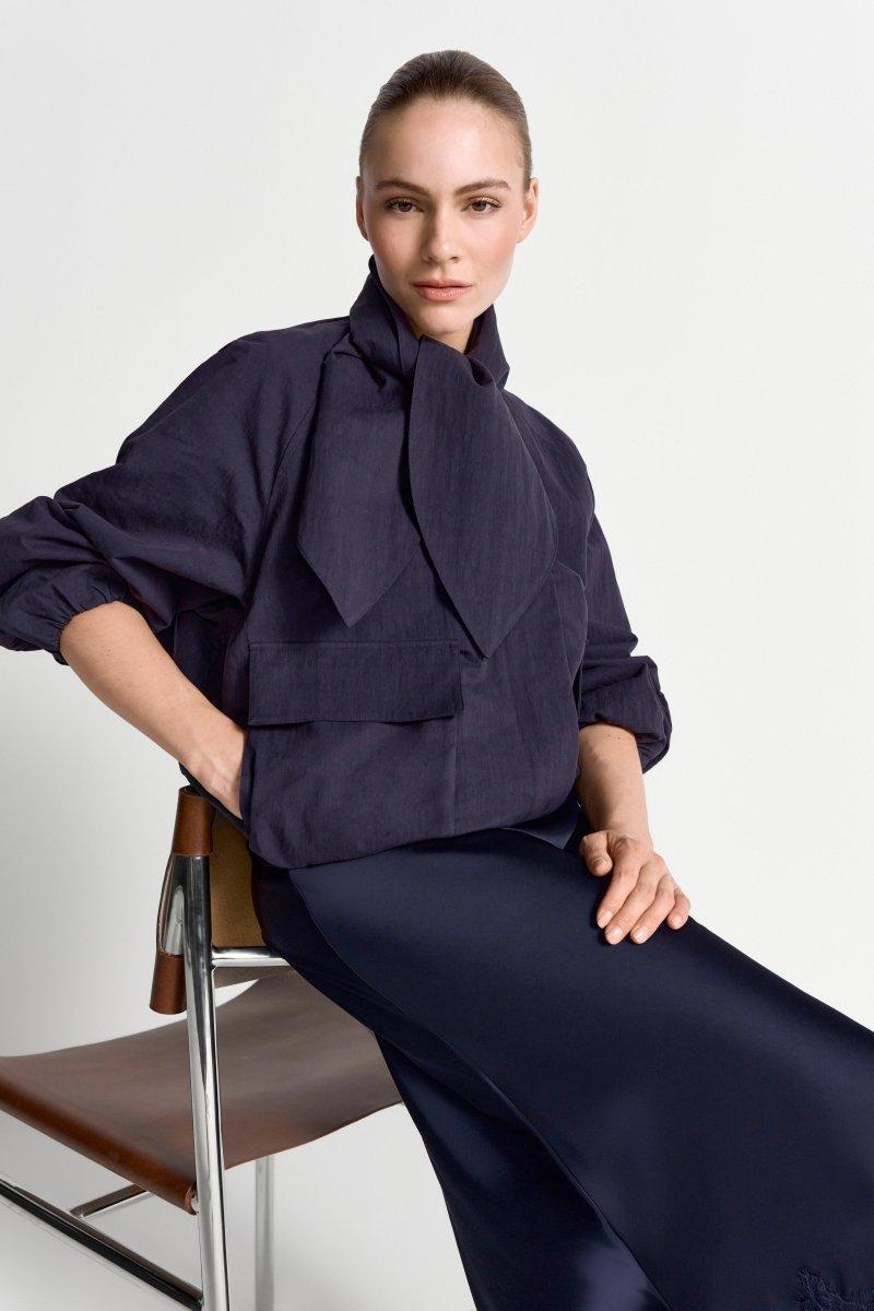 Blousonjacke mit Bindekragen-Rich & Royal