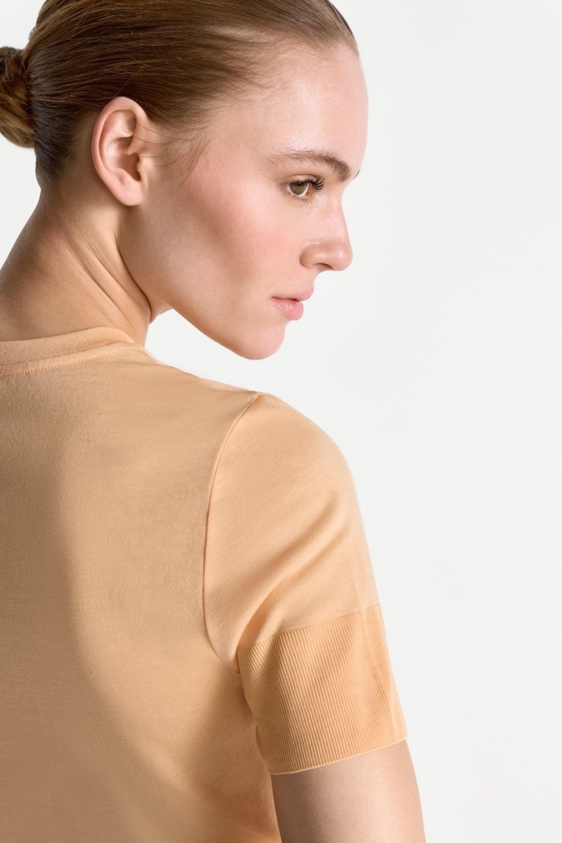 T-Shirt mit gerippten Ärmelabschlüssen-Rich & Royal