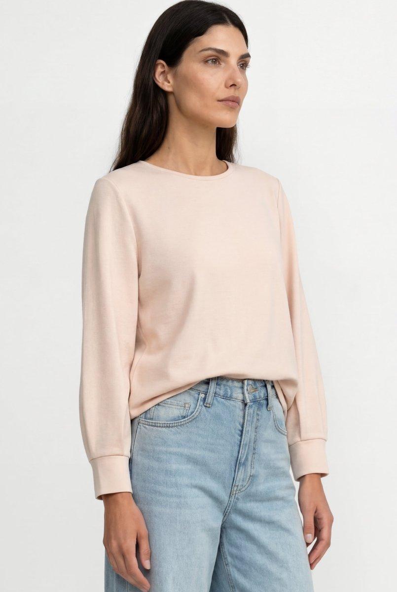 Jersey-Sweatshirt mit Puffärmeln-Rich & Royal