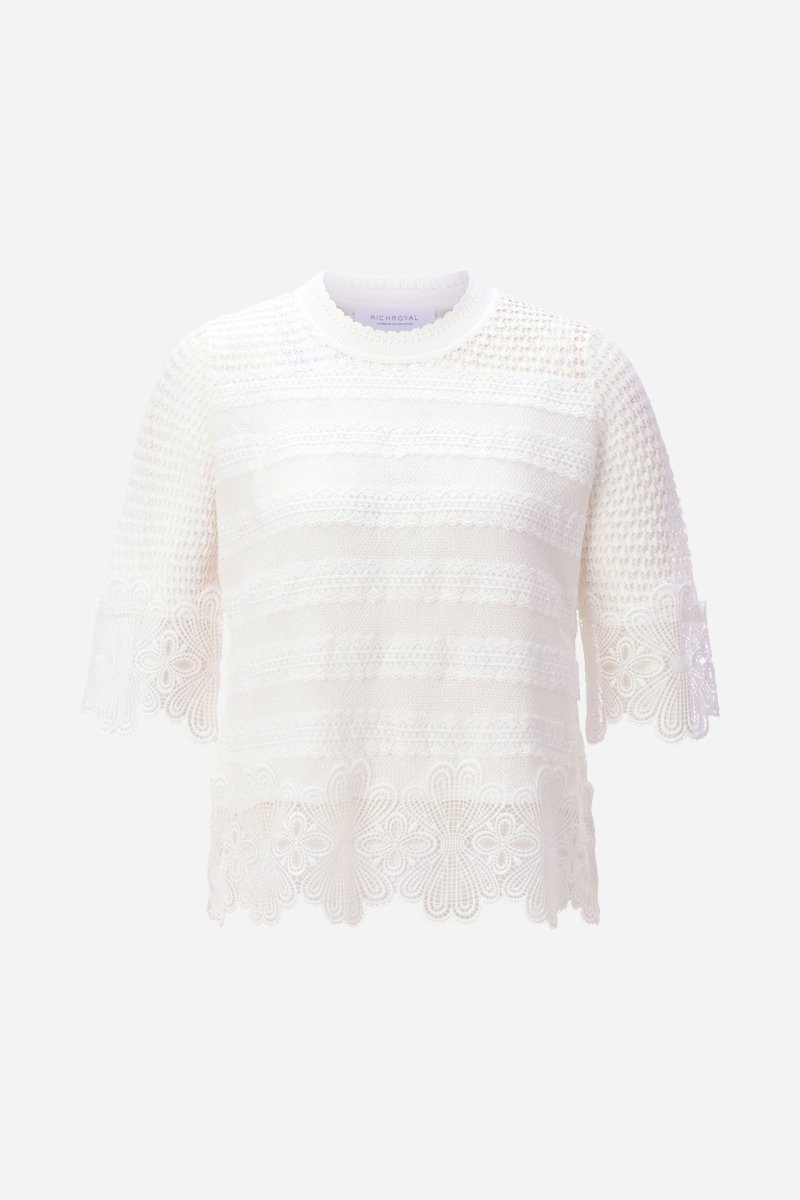 Häkel-Top mit Spitzensaum-Rich & Royal