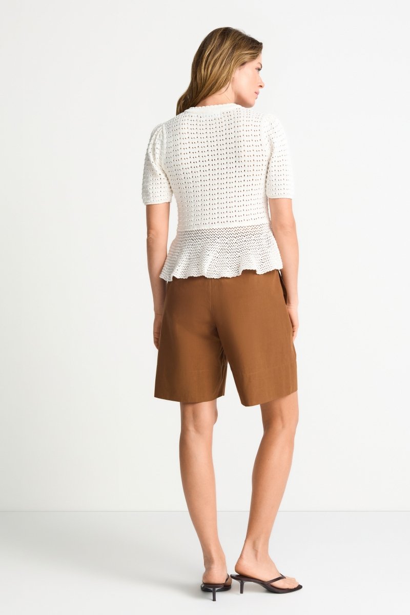 Ajour-Cardigan mit Peplum-Rich & Royal