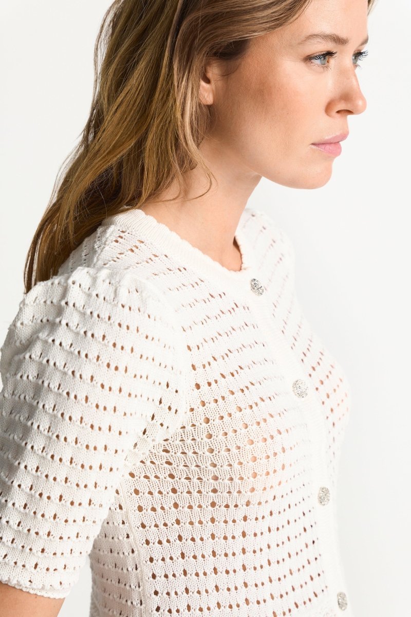 Ajour-Cardigan mit Peplum-Rich & Royal