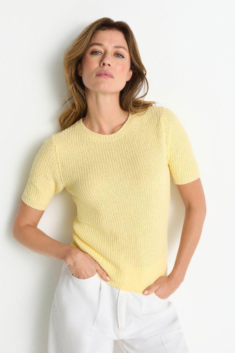 Kurzarm-Strickpullover-Rich & Royal