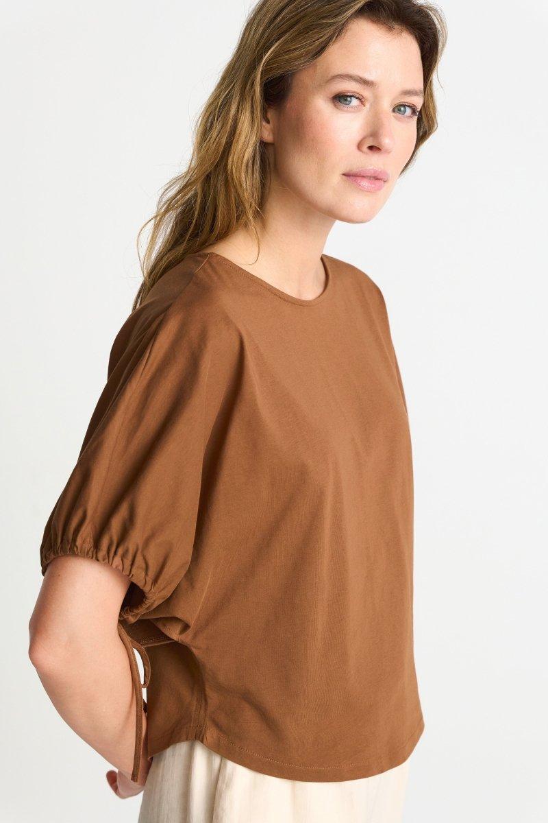 Kurzarmbluse mit Ballonärmeln-Rich & Royal