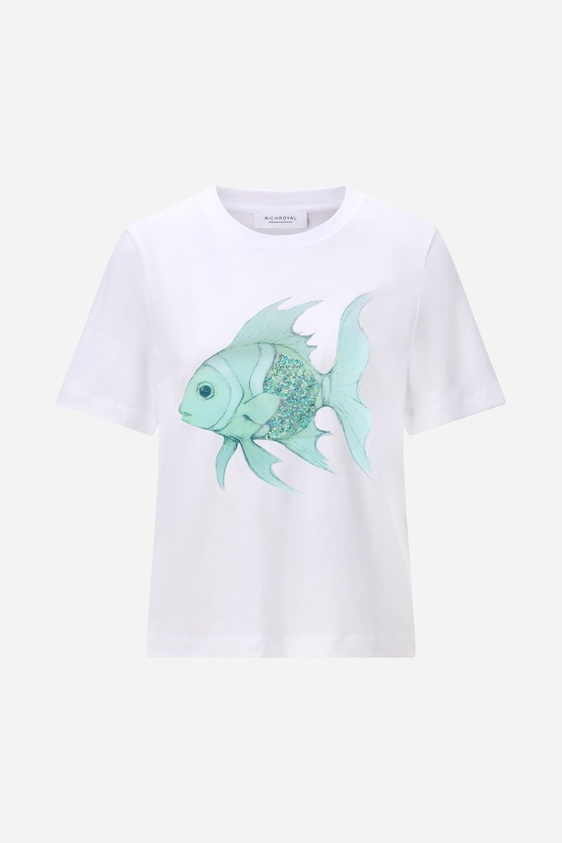 T-Shirt with Fish Print – Look-Rich & Royal