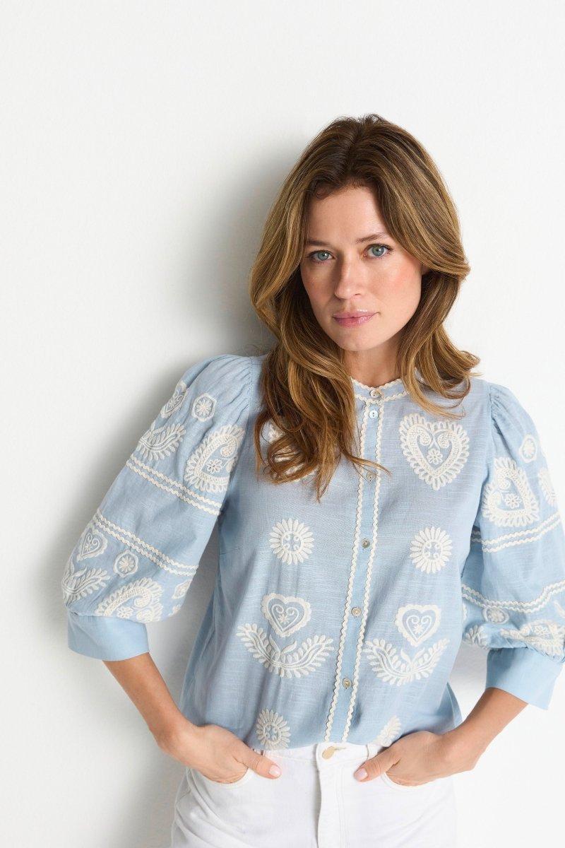 Boho-Bluse mit Stickerei-Rich & Royal