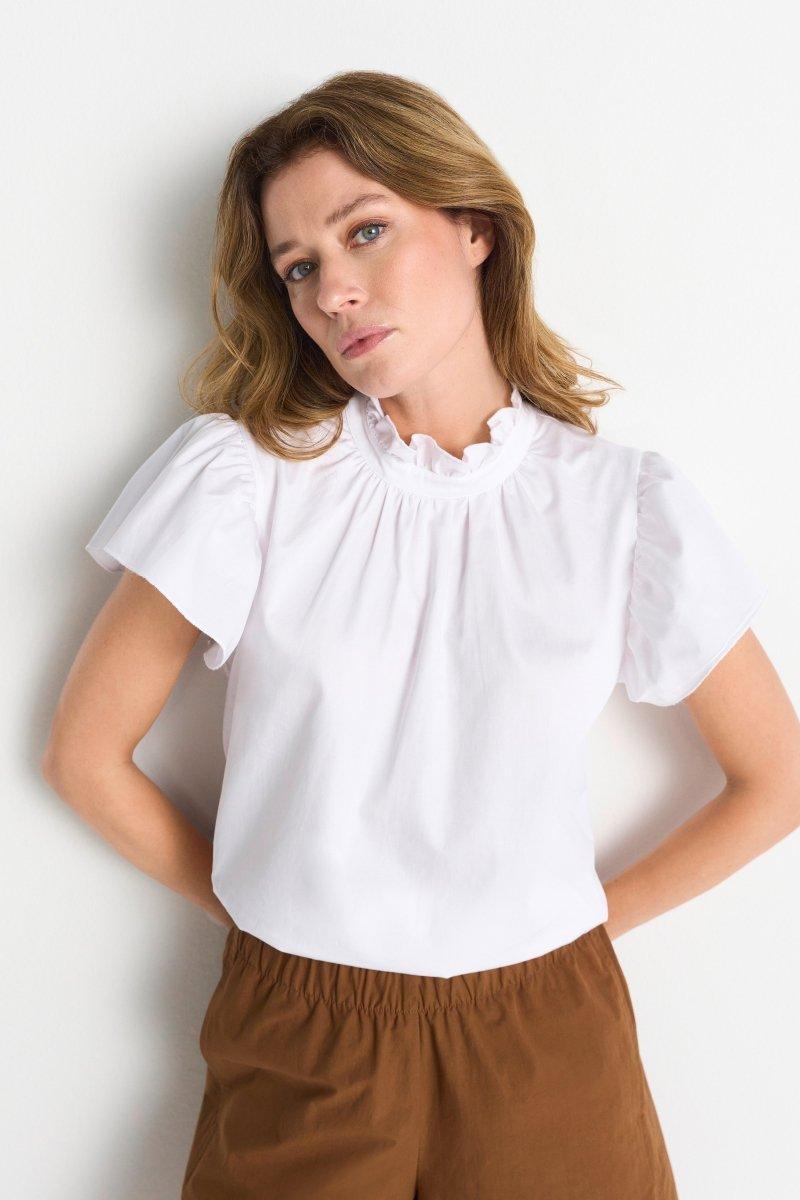 Bluse mit Stehkragen-Rich & Royal