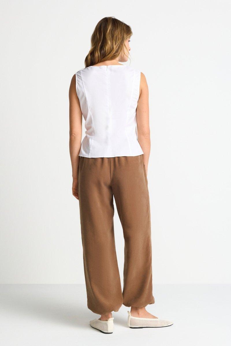 Blusentop mit Knoten-Drapierung-Rich & Royal