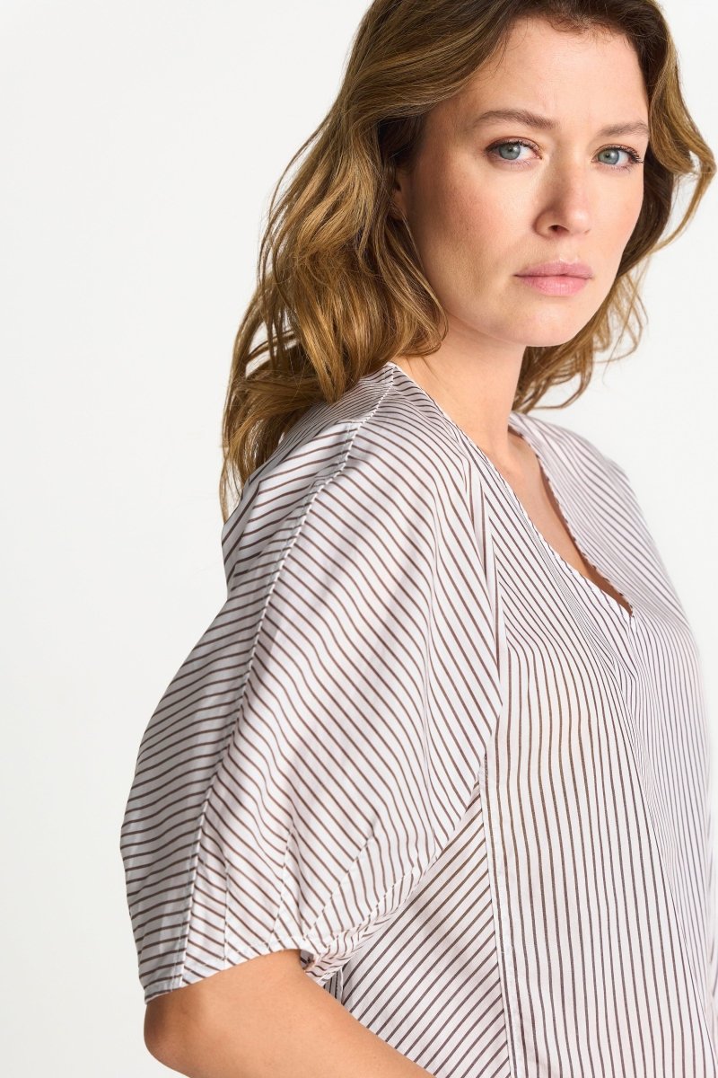 Gestreifte Crop-Bluse-Rich & Royal