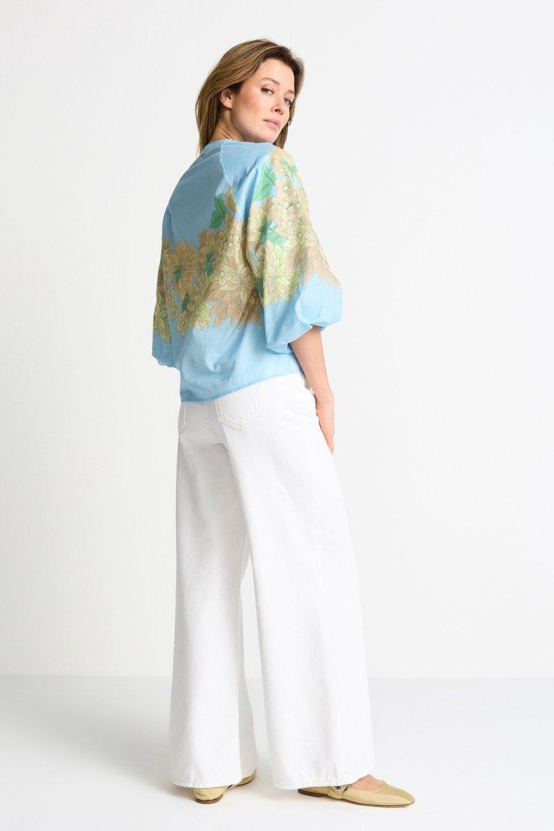 Ballonärmel-Bluse mit Print-Rich & Royal