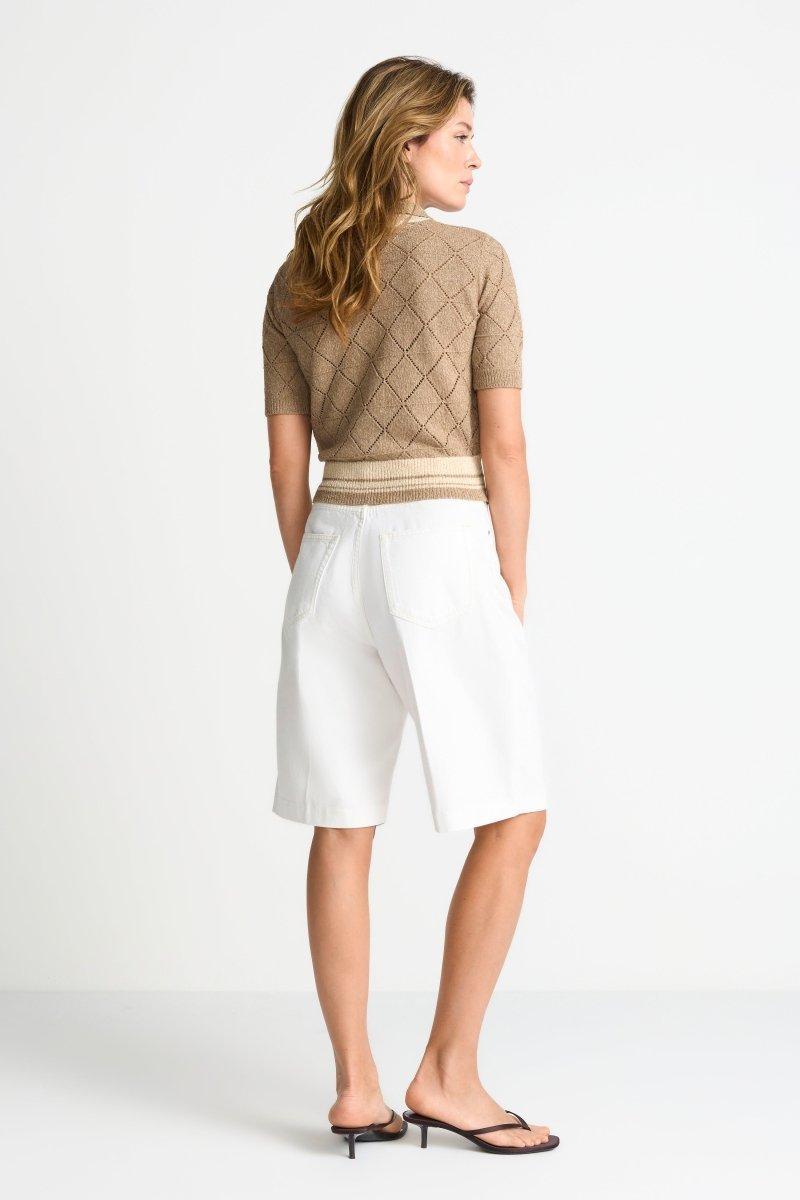 Weiße Bermuda-Shorts-Rich & Royal