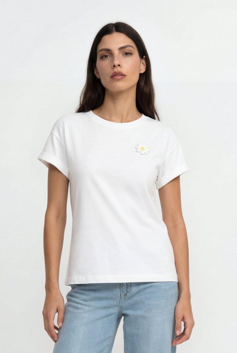 T‑Shirt mit Stickerei-Rich & Royal