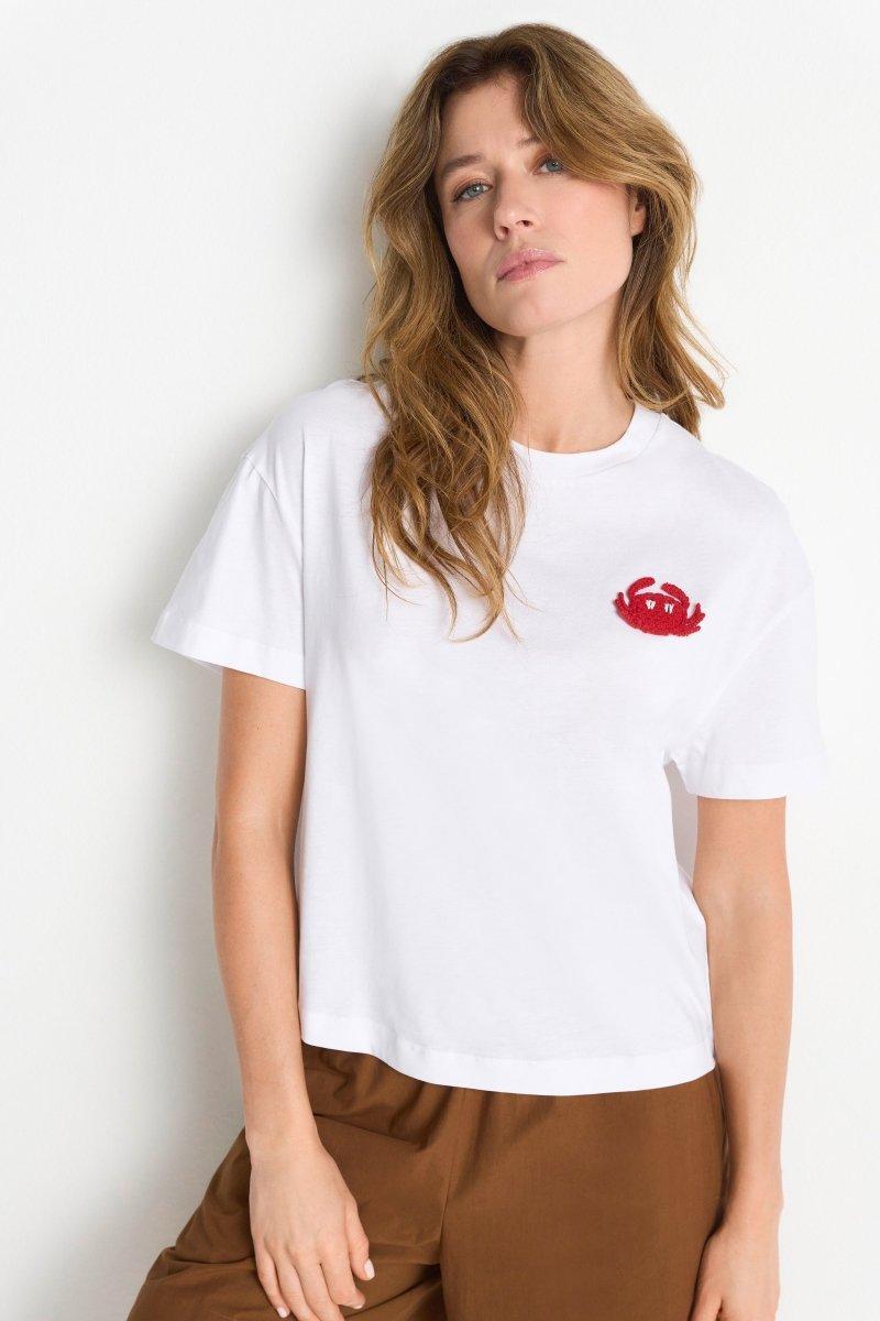 T-Shirt mit Patch-Rich & Royal