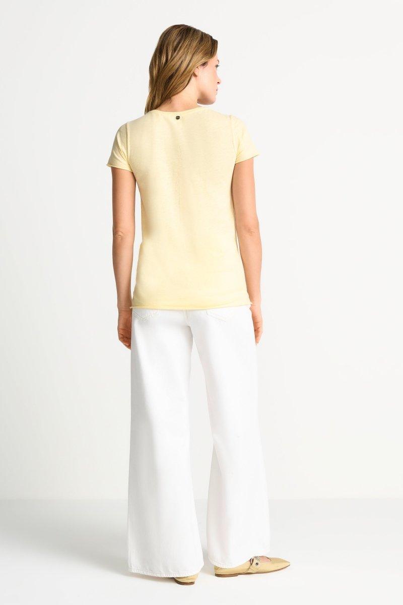 T-Shirt mit offenen Kanten-Rich & Royal