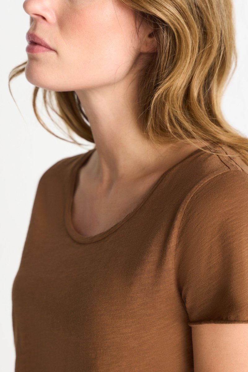 T-Shirt mit offenen Kanten-Rich & Royal