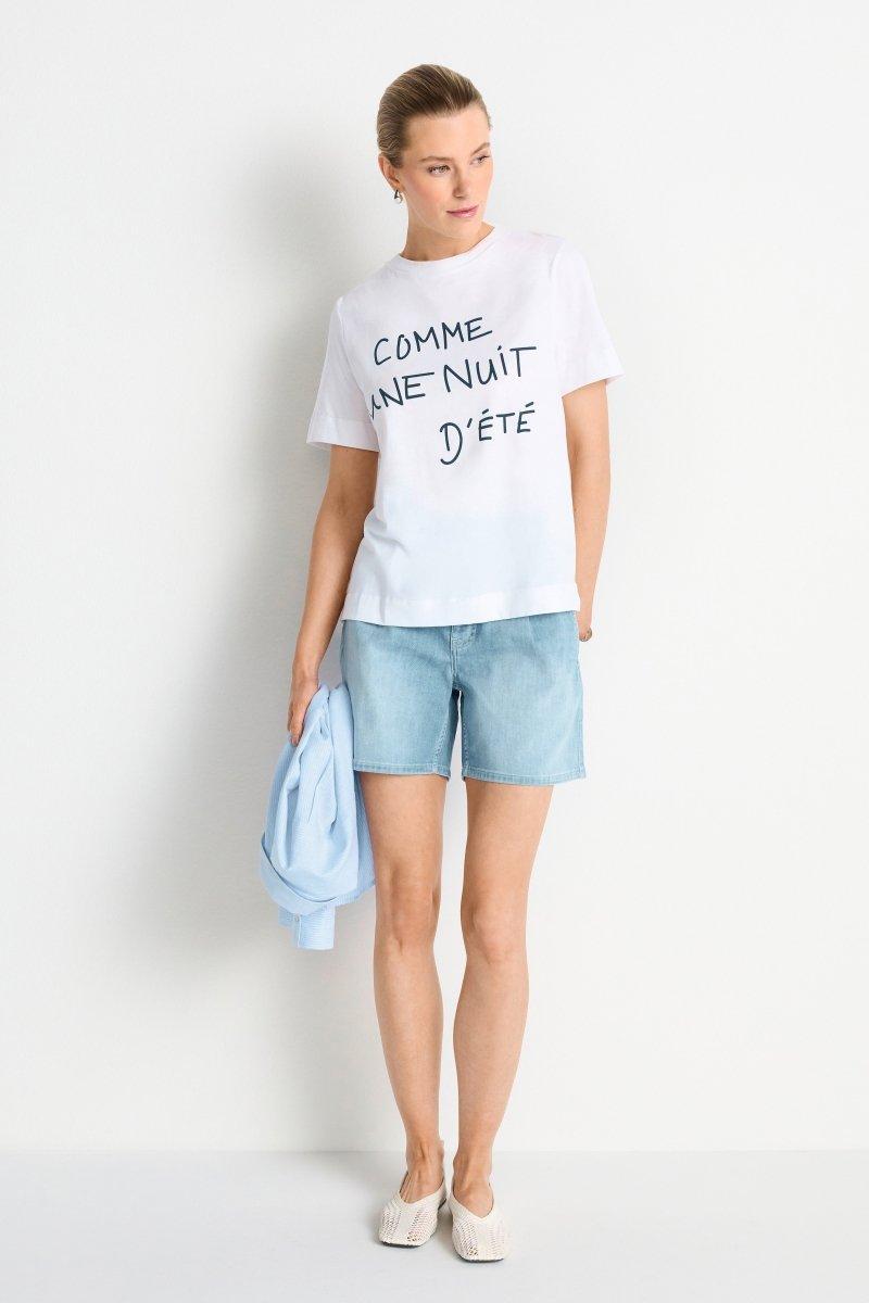 Weißes Statement-T-Shirt-Rich & Royal
