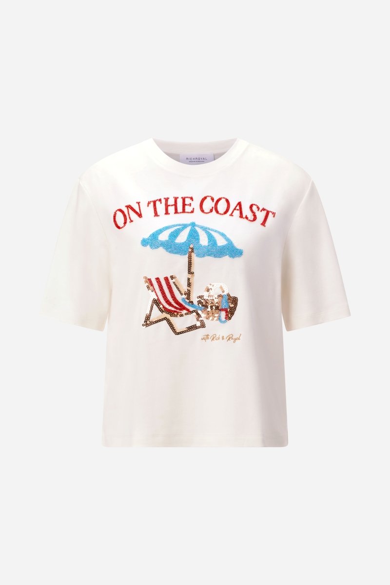 T-Shirt Perlen-Schriftzug-Rich & Royal