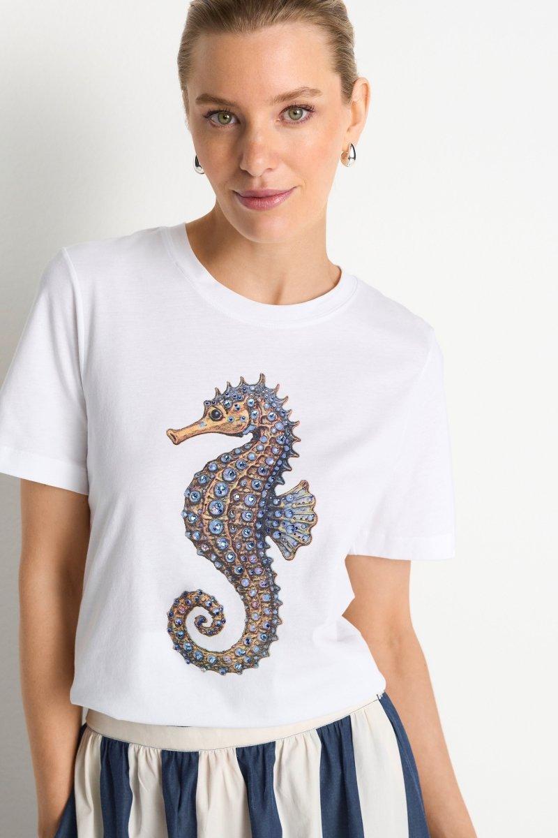 T-Shirt Seepferdchen-Print-Rich & Royal