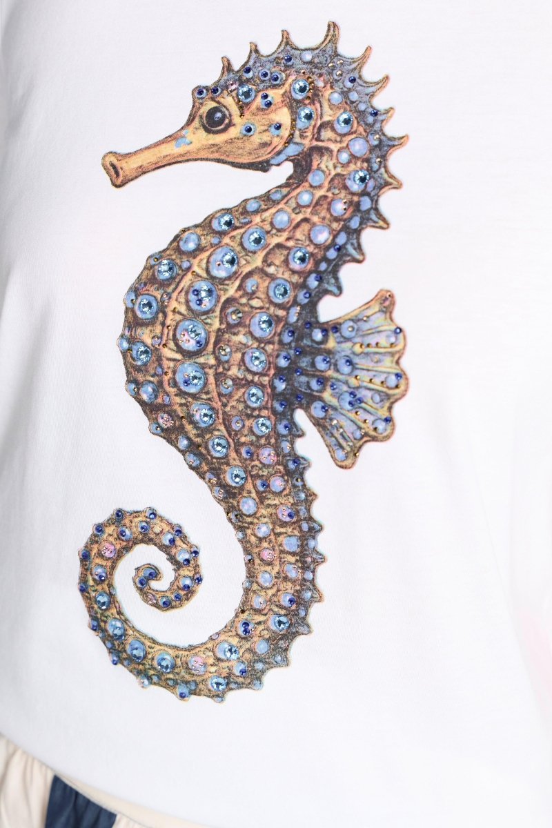 T-Shirt Seepferdchen-Print-Rich & Royal