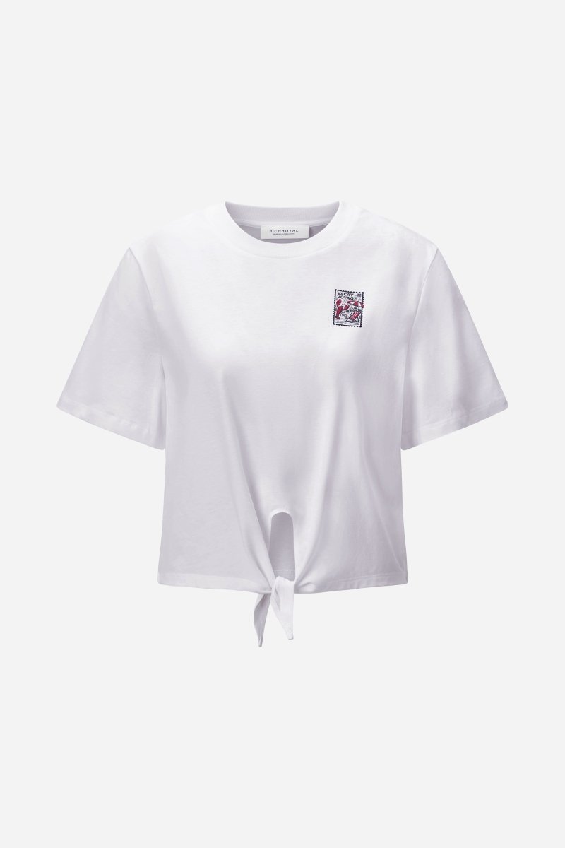 T-Shirt mit Knoten-Rich & Royal