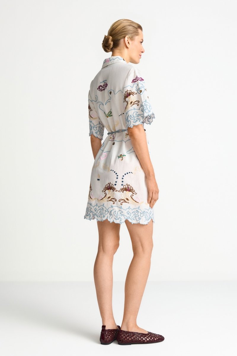 Hemdblusenkleid mit Muschelstickerei-Rich & Royal